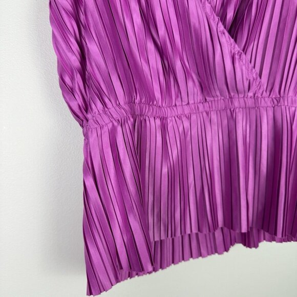 Japna Blouse Medium Tank Satin Wrap Cami Cord Peplum Career Office Twee Feminine - Picture 3 of 7